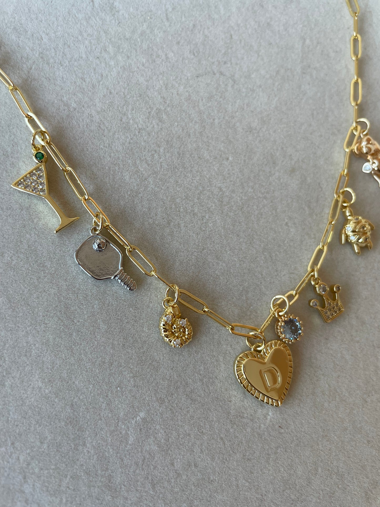 Custom Charm Necklace - 14k Gold