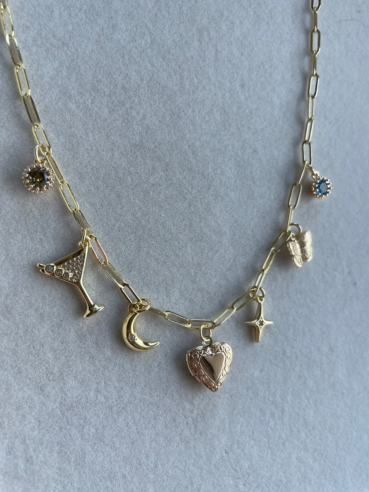 Custom Charm Necklace - 14k Gold