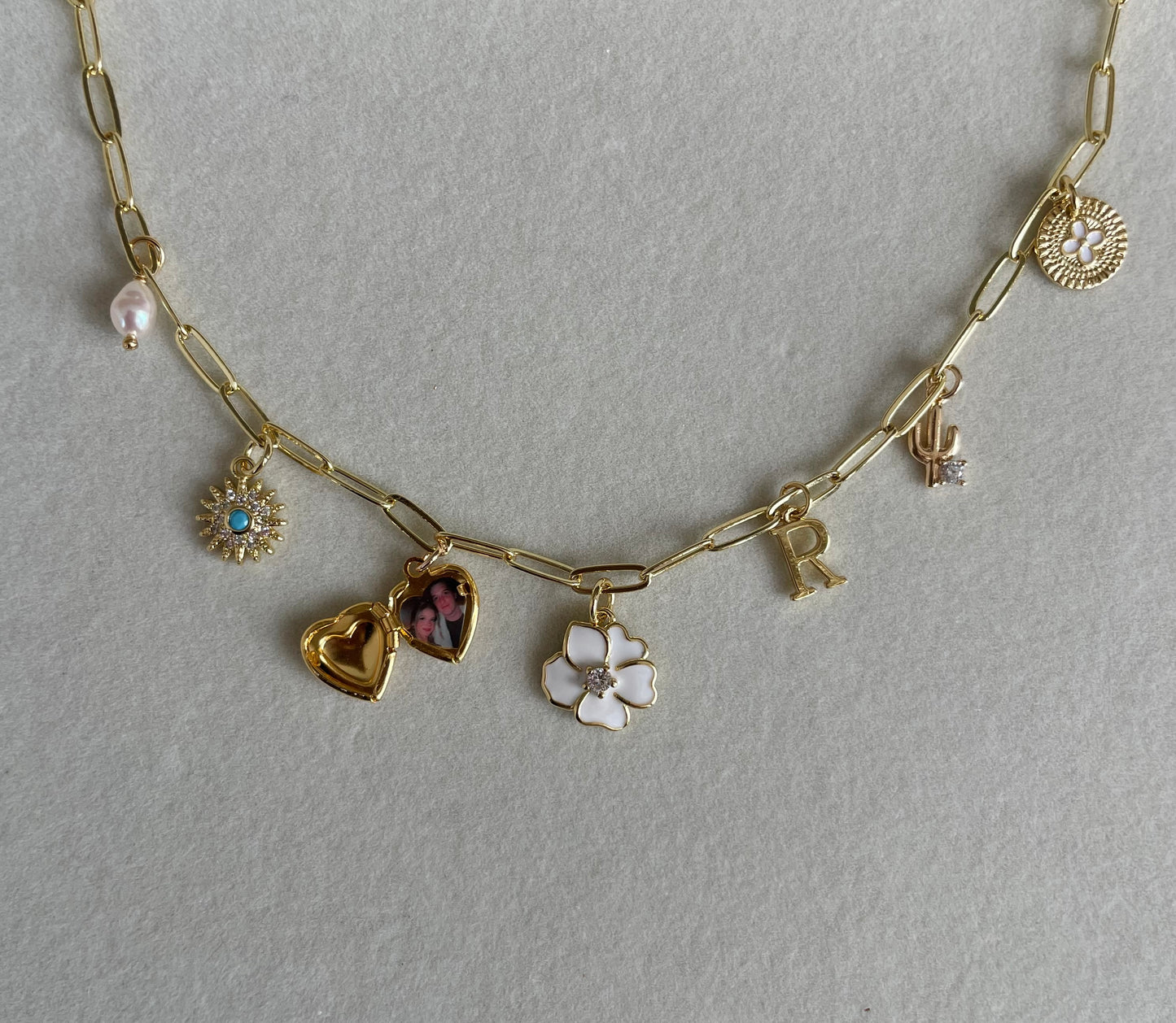 Custom Charm Necklace - 14k Gold